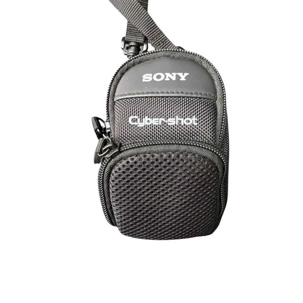 Sony Cyber-shot Camera Case Black Padded with Strap‎ & Compartments